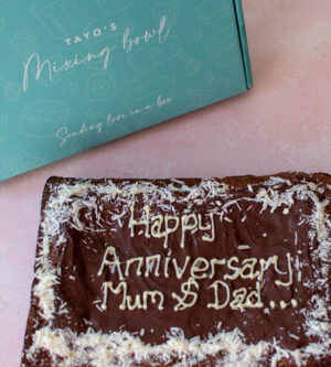 Happy Anniversary Brownie Slab