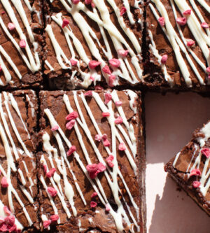 Raspberry & White Chocolate Brownie